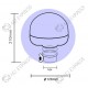 Gyrophare AMPOULE R65 fixation HAMPE DIN