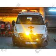 Feu de pénétration Orange 4LED R65 12/24V